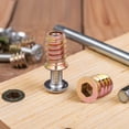 thumbnail image 5 of Unique Bargains 5/16-18 x 25mm Threaded Inserts Nuts, 100 Pack Wood Insert Nuts with Hex Wrench, 5 of 5