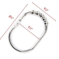 thumbnail image 3 of Wide Shower Curtain Rings,Hooks Set, Decorative Polished Chrome Finish, Easy Glide Rollers, Rustproof Stainless Steel, Set of 12 Rings for Shower Rods, 3 of 9