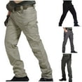 thumbnail image 1 of CFLVAEK Pantalon Tactique Grande Taille pour Hommes Extensible Résistant à l'Eau Militaire de Randonnée Cargo Pantalon Coupe Ample Jambe Grand Pantalon d'Extérieur avec Multiples Poches Vert TTG, 1 of 8