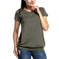 thumbnail image 2 of Camiseta de Lactancia Materna,Mujer Embarazo Manga Corta Maternidad Enfermería Top Camisa de Lactancia Posparto Salida de Alta Intensidad, 2 of 9