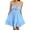 Blue, variant on Musuos Women Twisted Tube Dress Ruched Boat Neck Cut-out Backless Sleeveless Double Pockets Flowy Ruffled Dresses