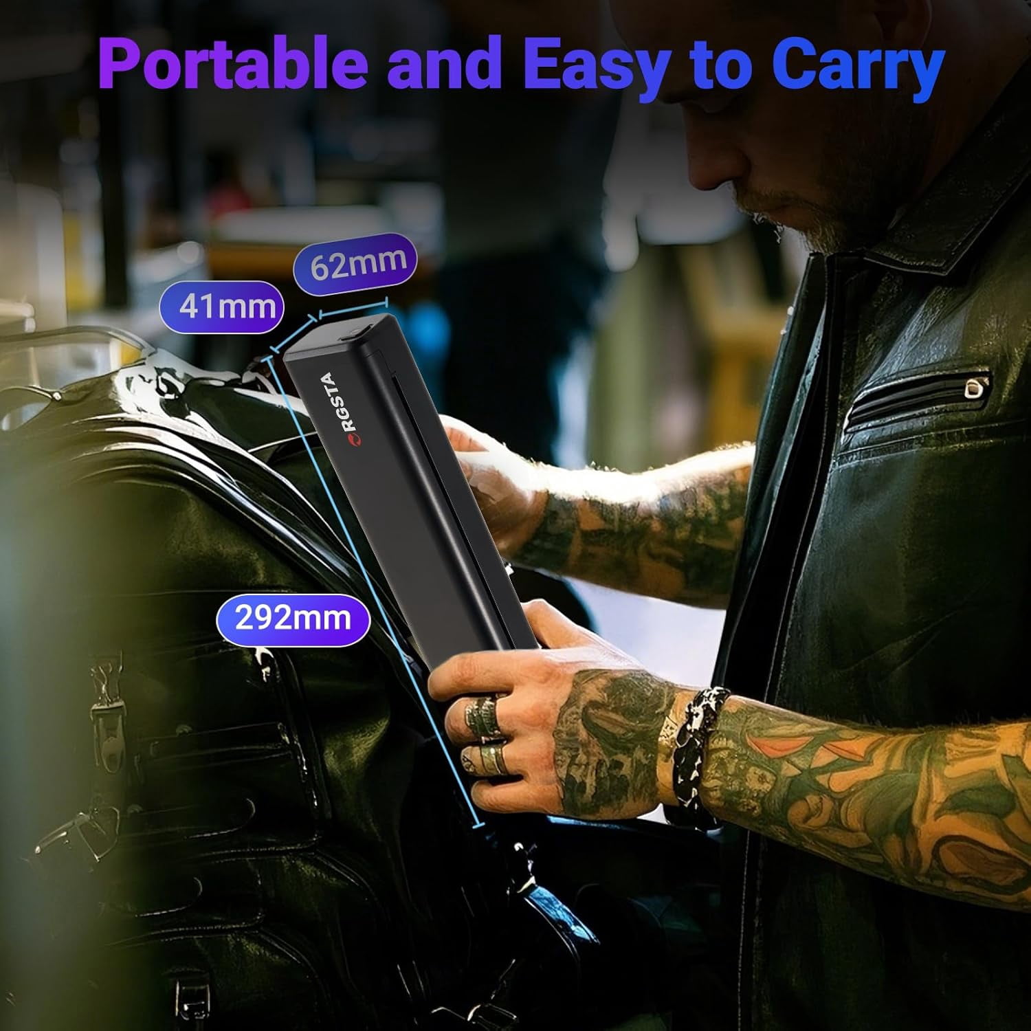 ORGSTA Wireless Tattoo Stencil Printer S008 Bundle with Transfer Paper Kit