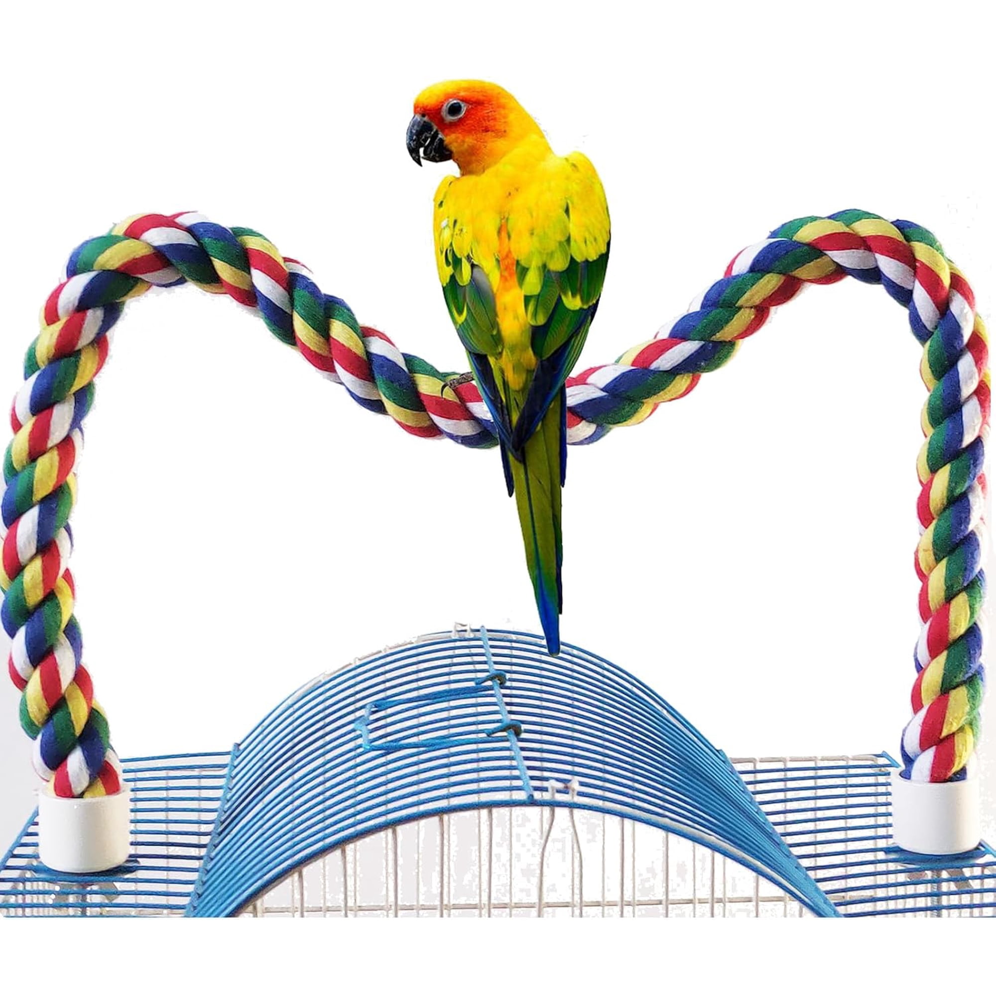 Bird Perch,Bird Rope Perch & Rope Perch 24‘’/31.5''/41'' | bird perches for cage,Rope Perch for Conures,Parrots,Cockatiel,Lovebird,Budgerigar,Parakeet rope perches for cage