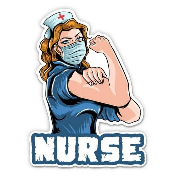 Nurse Rosie We Can Do It - 3" Vinyl Sticker - For Car Laptop Water Bottle Phone - Waterproof Decal