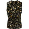 thumbnail image 4 of Stylish Men's Christmas Printed Vest Jacket with Pocket and Button Design for Casual or Formal Occasions, 4 of 9