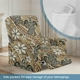 thumbnail image 3 of FKELYI Recliner Chair Slipcover 4 Pcs Covers for Reclinging Armchair Polynesian Floral Turtle Print Non-Slip Breathable Fitted Sofa Couch Covers Furniture Decor Protector, 3 of 7