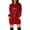 Red, variant on Telankuip Womens Christmas Long Hoodies Dress Merry Christmas Shine Wine Glass Print Long Sleeve Pullover Sweatshirts Soft Comfort Loose X-Mas Hooded Tops with Pockets Yellow XL