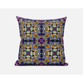 thumbnail image 2 of Amrita Sen CAPL546FSDS-ZP-20x20 Coussin Floral en Suède avec Fermeture Éclair et Insert Violet Vert, 2 of 3