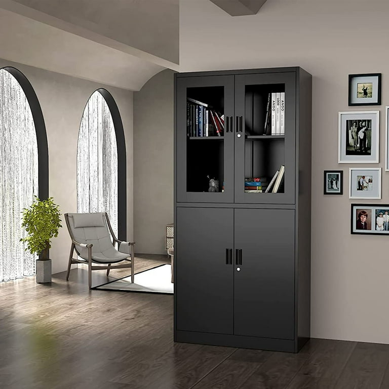 STANI Heavy Duty Metal Cabinet with Lock Tall Office Storage