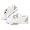 thumbnail image 2 of Bocca Kid's Walking Sneakers White/Grey Boys Canvas Shoes Size 9, 2 of 6