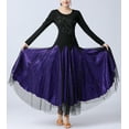 thumbnail image 2 of Long Sleeve Rhinestone Long Dance Standard Ballroom Dancing Clothes Dresses, 2 of 8