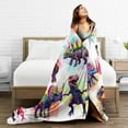 thumbnail image 6 of Dinosaur Blanket Dino Fleece Throw Blanket Super Soft Warm Cozy Fuzzy Plush Dinosaur Blanket Gifts for Girls Boys Kids Room Decor Dinosaur, 6 of 7