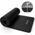 thumbnail image 3 of Hemingweigh Yoga Mat Thick, 1" Thick, Non-Slip Exercise Mat for Workouts, Indoor, and Outdoor, Black, 3 of 7