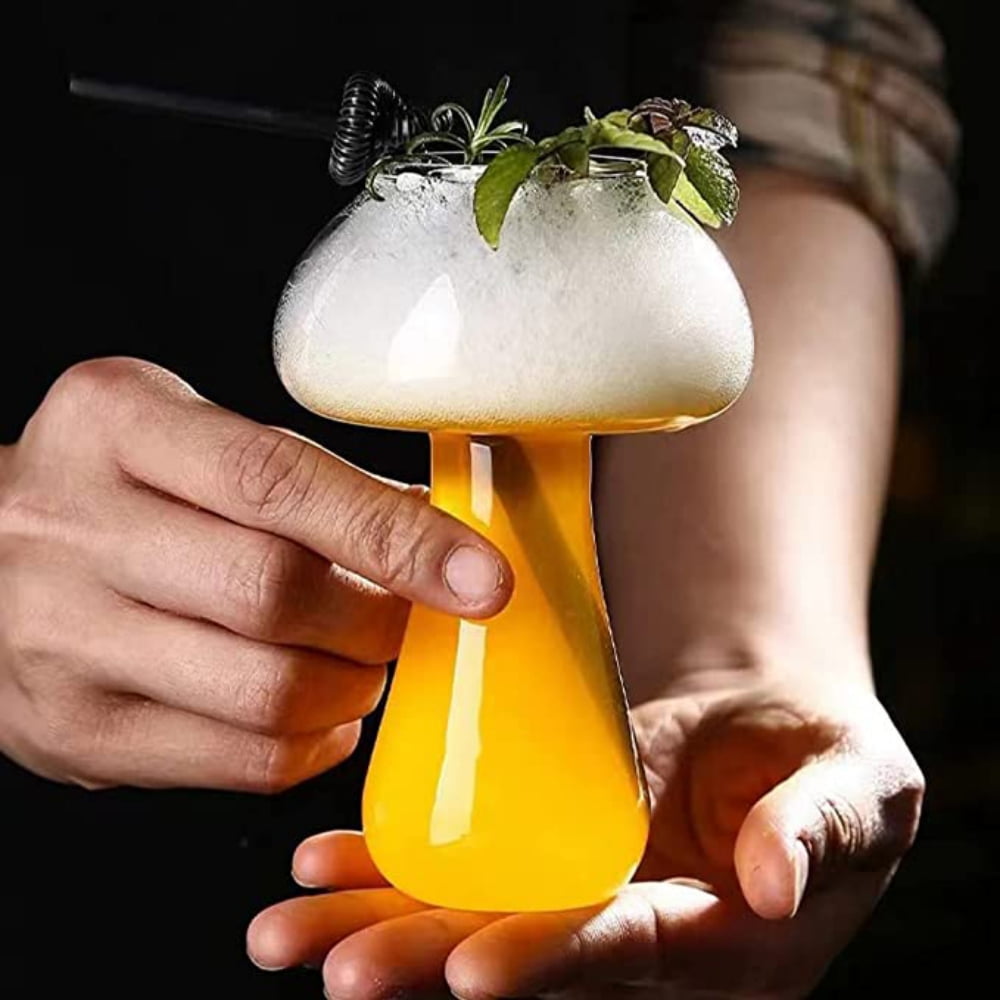 Tiki Cocktail Glass, Mushroom Glasses