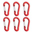 thumbnail image 2 of NIBOLOG 6Pcs Climbing Buckles Rustproof Smooth Edge Anti Fade Gourd Shape Aluminum High Hardness Bright Color Carabiners for Travel, 2 of 8