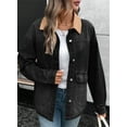 thumbnail image 6 of Eytino Jean Jacket for Women Denim Jackets with Contrast Trim Long Sleeve Button Down Jean Coat with Pockets Outerwear, 6 of 9