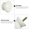 thumbnail image 4 of MRLESS 8 Pack Round Wood Cabinet Knobs 1.3" Diameter White Handles, 4 of 6