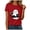 ZZ01-Red, variant on COMVALUE Women's Halloween Black Cat Pumpkin Art Print Crew Neck Short Sleeve T-Shirt (Yellow, M)