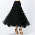 thumbnail image 6 of segolike Ballroom Dance Skirt Women Dancing Costume Clothes Flamenco Skirt Belly Dancing Dress Long Swing Race Skirt for Cha Cha Waltz Black M, 6 of 8