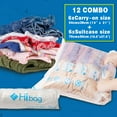 thumbnail image 3 of Scelleuse Hermétique à Compression, Sacs de Rangement sous Vide pour Couvertures, Vêtements, Literie, Oreillers, Sacs Économiseurs d'Espace Robustes et Réutilisables, avec Double Fermeture Éclair, Facile à Utiliser, Valve Triple Fermeture, 3 of 8