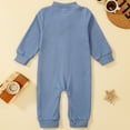 thumbnail image 5 of TAIAOJING Toddler Kids Girls Boys Pajamas Set Boys Girls Long Sleeve Winter Solid Ribbed Jumpsuit Romper With Pocket Fall Outfits 18-24 Months, 5 of 6