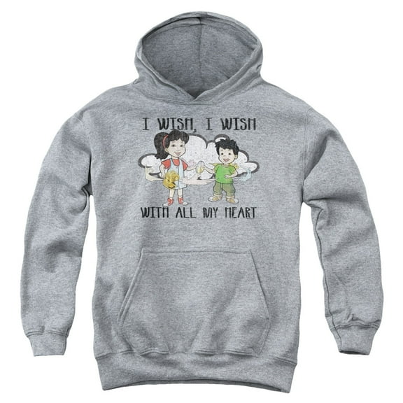 Dragon Tales/I Wish With All My Heart Youth Pullover Hoodie Sweatshirt Athletic Heather