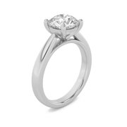 FireBorn Diamonds Fireborn - 1Cttw Round Shaped Lab Grown Diamond (F/VS) Classic Shank Solitaire Engagement Ring in 14K Gold