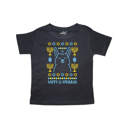 

Inktastic Hannukkah Happy Llamakkah with Menorah Gift Toddler Boy or Toddler Girl T-Shirt