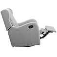 thumbnail image 2 of Angel Line Rebecca Upholstered Swivel Gliding Recliner, Gray Fabric, 2 of 3