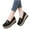 #348-Black, variant on Yusimy Women's Fashionable Casual Comfortable Solid Color Breathable Round Toe Slip-On Platform Wedge Shoes with Thick Sole - Solid Color Minimalist Slip-On Style for Everyday Comfort
