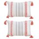 thumbnail image 1 of Funda de almohada de estilo bohemio con cintura de 12x20 pulgadas, bonita funda de almohada minimalista, serie Neutral, funda de cojín tejida con borlas copetudas, 1 of 5