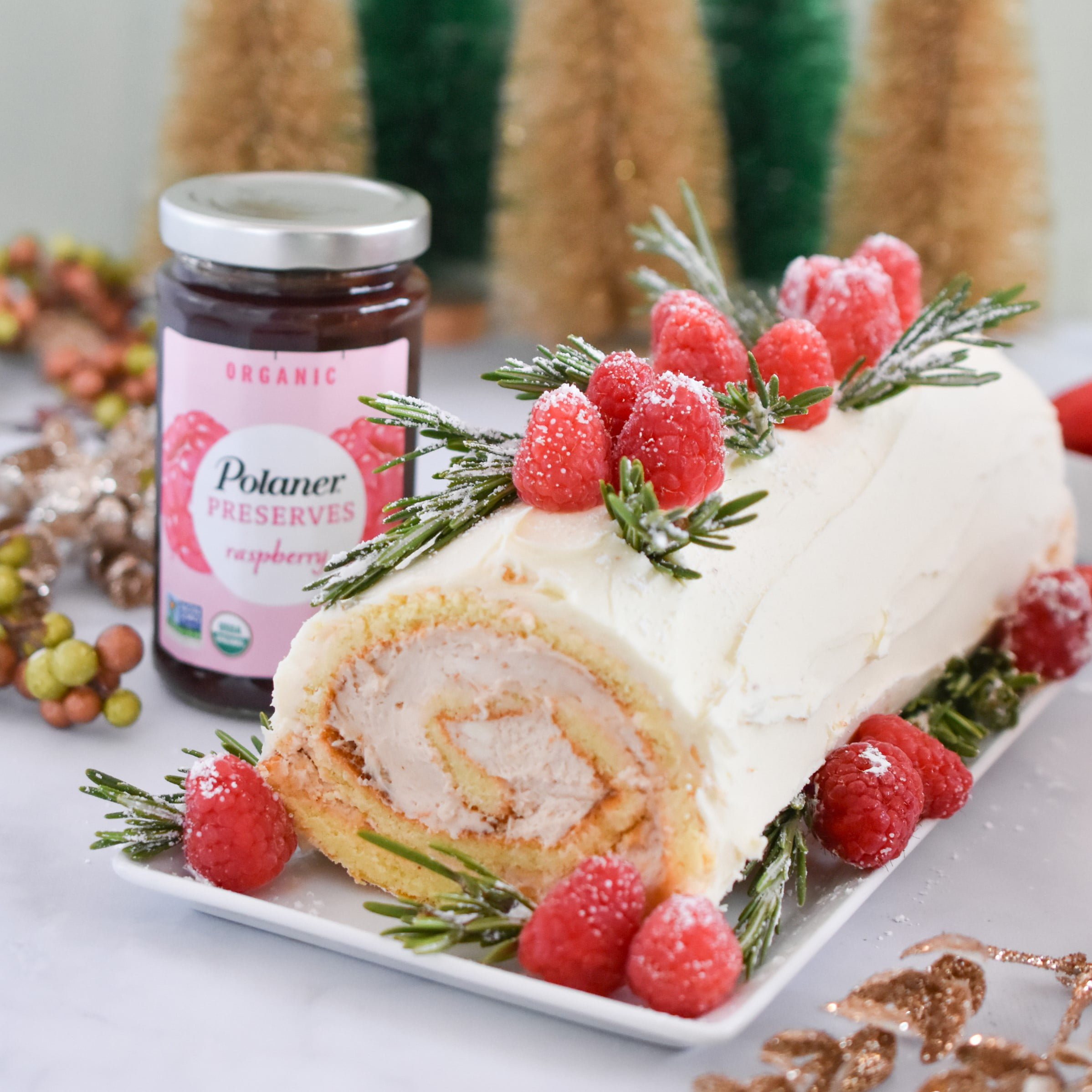(3 pack) Polaner Organic Raspberry Preserves, Fruit Spread, Non-GMO, 10.3 oz Jar