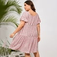 thumbnail image 2 of Plus Size Summer Dress Womens Plus Size Clothing Square Neck Dress Ruffle Sleeve Plus Size Dress, 2 of 3