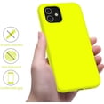 thumbnail image 4 of iPhone 11 Case,Ultra Slim Fit iPhone Case Liquid Silicone Gel Cover with Full Body Protection Anti-Scratch Shockproof Case Compatible with iPhone 11 (Fluorescent Yellow), 4 of 5