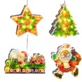 thumbnail image 2 of 4 piezas de luces de silueta de ventana de Navidad decoraciones para Yuyangstore Luces de hadas de interior, 2 of 6