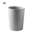 thumbnail image 3 of Injueey Bote de basura de plástico Papelera Contenedor de basura Cesta Hogar Dormitorio Cocinas Oficinas Dormitorio Habitaciones para niños Suministros de limpieza para el hogar Gris 10L, 3 of 6