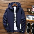 thumbnail image 2 of Mens Windbreaker Jackets Packable Waterproof Zipper Hooded Rain Coats BU2 S, 2 of 3