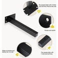 thumbnail image 4 of Equerre Etagere Industrielle Support D'Étagère Murale Fixation Rétro,Supports Plateaux En Métal Avec Vis Tablette Mural Bride,Noir En Acier Inoxydable, 4 Pcs (300Mm/12In), 4 of 5