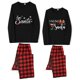 thumbnail image 1 of Pijama navideño a juego para parejas, puse un hombre de jengibre para Papá Noel, conjunto de pijama negro, 1 of 4