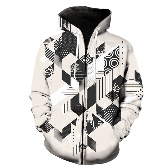 Sudadera con capucha y cremallera con estampado 3D de grafiti abstracto para hombre, mujer y niño, ropa de calle, jersey de manga larga