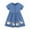 Blue, variant on Toddler Girls Dresses Flutter Short Sleeve Summer Dress Size 2-3T