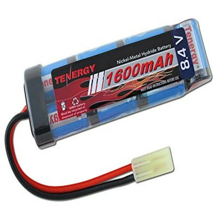 Nimh Flat Receiver Battery 8.4V 1600mAh NiMH Flat Battery Pack with Mini Tamiya Female Connector Assembled with 16G Wire ()