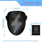 Depointer Life Music Led Mask with Music and Gesture Sensing, LED Lighted Face Transforming Mask for Costume Cosplay Party Masquerade