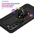 thumbnail image 5 of Entronix Heavy Duty Case Designed for Galaxy S22 Plus, Rotating Ring Protective Cover, Black, 5 of 7