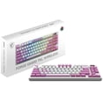 thumbnail image 1 of Teclado Gamer Mecanico MSI FORGE GK600 TKL WIRELESS VIOLET Switch Violeta Inalambrico USB 2.4 GHz + BT Tamaño 80% Blanco/Rosa FORGE GK600 TKL W VIOLET US, 1 of 5