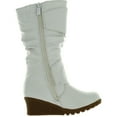 thumbnail image 2 of Lucky Top Girls Pure-65K Kids Fashion Slouch Buckles Mid-Calf Zipper Wedge Heel Boots, 2 of 4