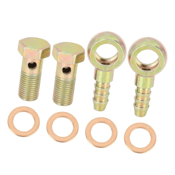 Unique Bargains 10mm Dia Banjo Hose Barb Bolt Fitting Washer for Motorcycle Car 2 Sets