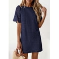 thumbnail image 4 of PRETTYGARDEN Women's Summer Casual Short Dresses Embroidered Lace Short Sleeve Boho Mini Dress Beach Vacation Clothes, 4 of 10