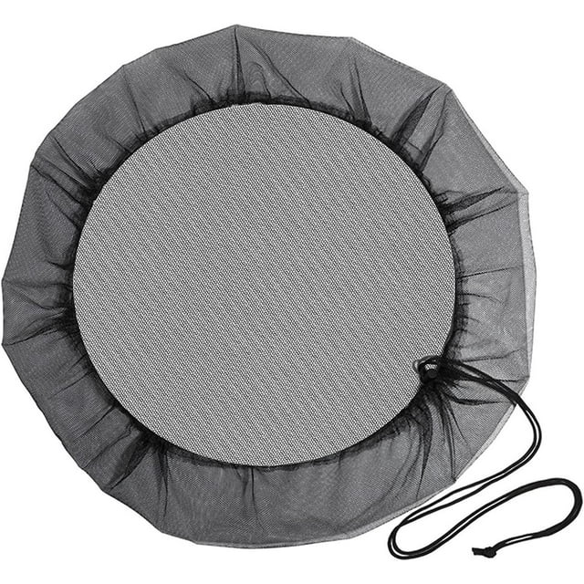 HUGFEGWE Rain Mesh Screen, Rainwater Barrel Debris, Filter for Rain Barrel, Black Rain Water Collection Bucket Netting Cover with Adjustable Drawstring for Prevents Mosquitoes Leaves Debris