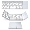 thumbnail image 2 of Portable Mini Bluetooth Keyboard Wireless Foldable Trackpad Keyboard for IOS Android Windows Ipad Black, 2 of 5